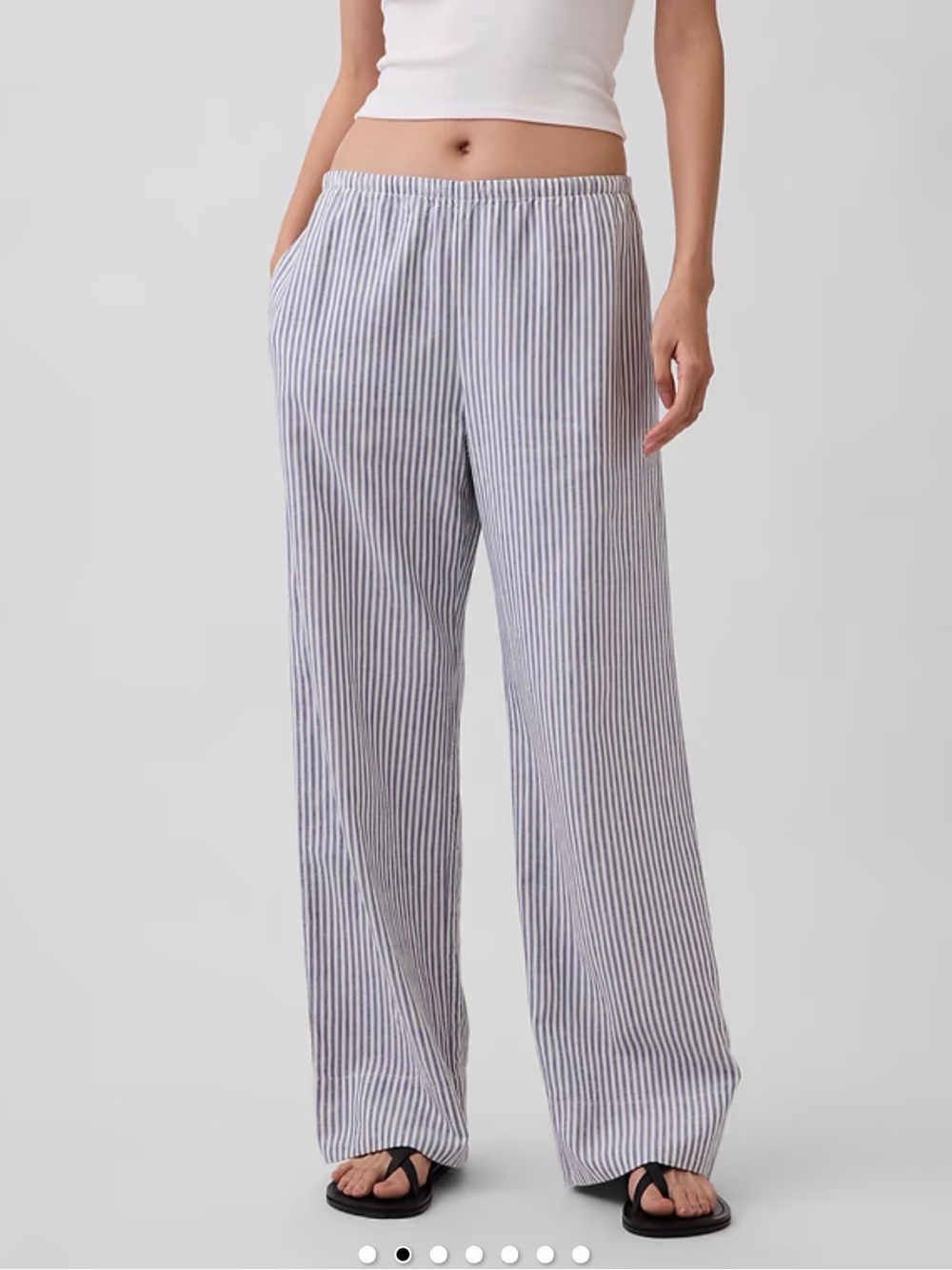 GAP Linen-Blend Easy Wide-Leg Pants